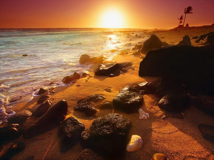 widoczki, pejzaże, krajobrazy - Shoreline_Sunset,_Hawaii.jpg