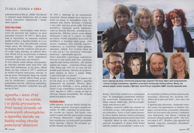 Gwiazdy filmu, TV, muzyki i sportu, skany - ABBA, Dobre Rady - Biografie, nr 1, VIII 2011 4.jpg