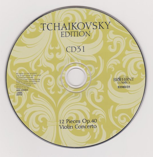 CD 31 12 Piano Pieces,Op.40 Violin Concerto - 1 disc.jpg