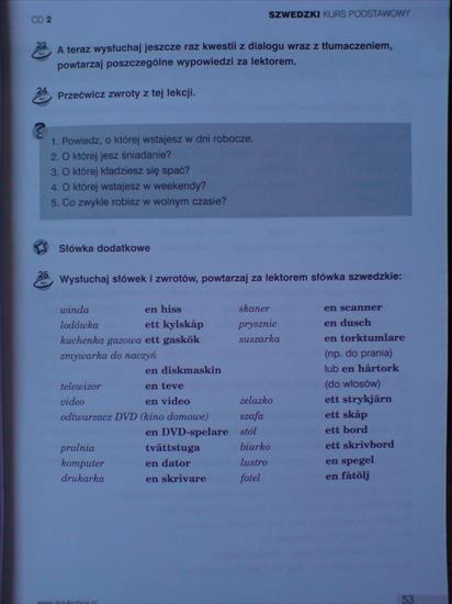 Szwedzki - Kurs podstawowy - książka - DSC00911.JPG