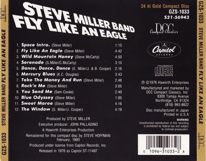 CD BACK COVER - CD BACK COVER - STEVE MILLER BAND - Fly Like An Eagle.jpg
