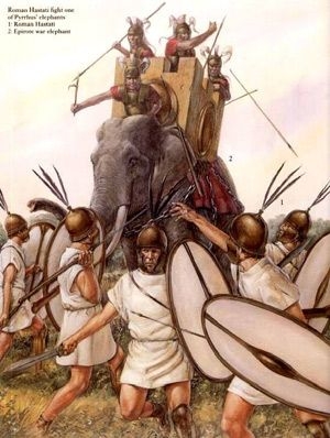 Rzym starożytny - wojsko rzymskie - obrazy - timthumb.php.jpg 3. Rzymscy lekkozbrojni Hastati.jpg
