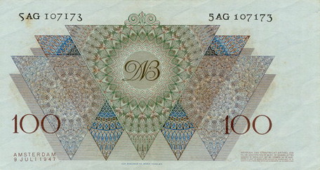 Holandia - NetherlandP82-100Gulden-1947-donatedfvt_b.jpg