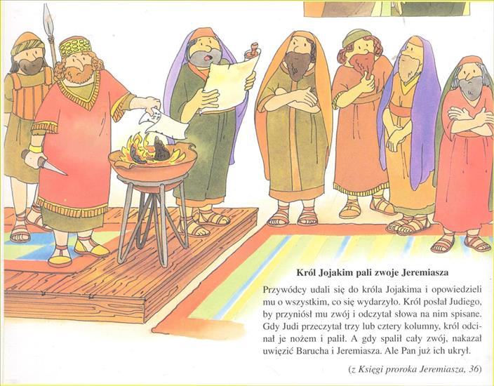 Biblia dla dzieci w obrazkach - KRÓL JOJAKIM PALI ZWOJE JEREMIASZA.jpg