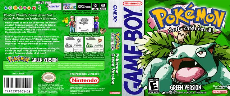  Covers Game Boy - Pokemon Green Version Game Boy gbc - Cover.jpg