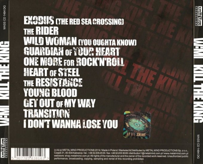 CD BACK COVER - CD BACK COVER - WAMI - Kill The King.jpg