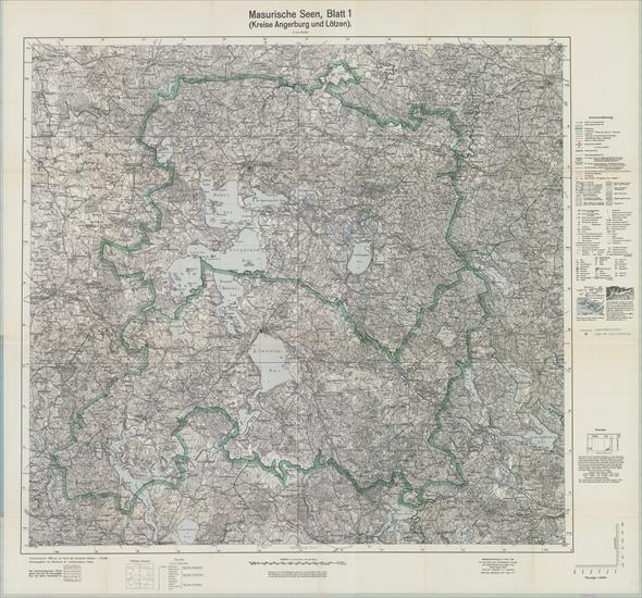 Warmia, Mazury Landkarten Prusy Wschodnie1 - Masurische Seen Blatt 1 Kreise Angerburg und Ltzen 1940.jpg