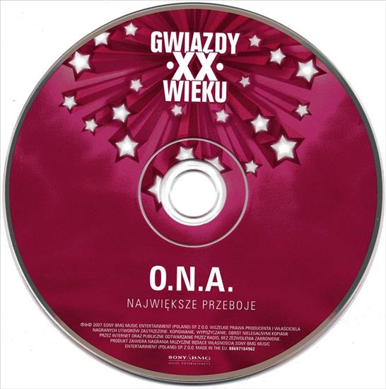 O.N.A. - Największe Przeboje - Gwiazdy XX wieku 2007 - O.N.A. - Największe przeboje.cd.jpg