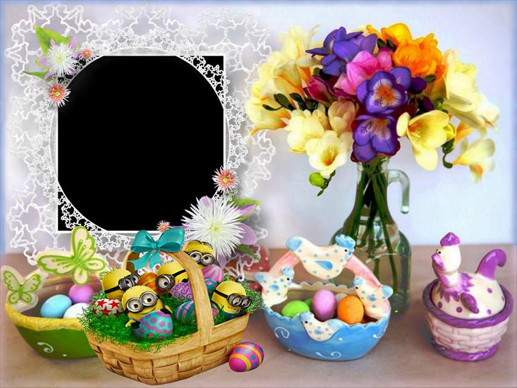 RAMKI png 3 - BAJKI dla dzieci_____________________________ - Ramka Wielkanoc_1_039_Minionki.png