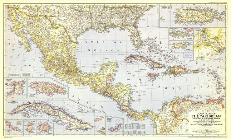 Mapy National Geographic. 539 map. Wysoka jakość - Central America - The Caribbean 1947.jpg