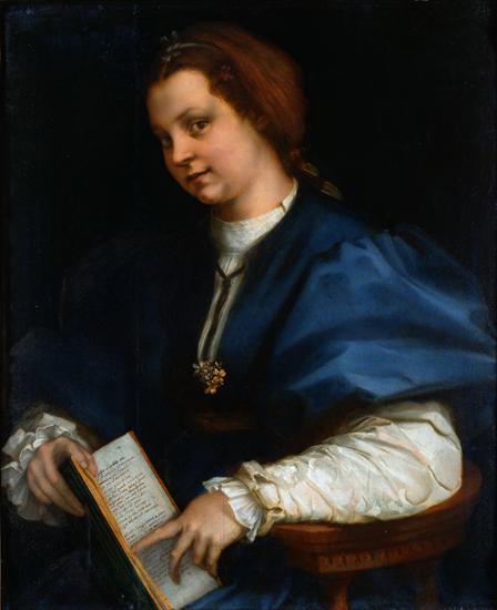 Galleria degli Uffizi. 1 - Andrea del Sarto - Lady with a book of Petrarchs rhyme.jpg