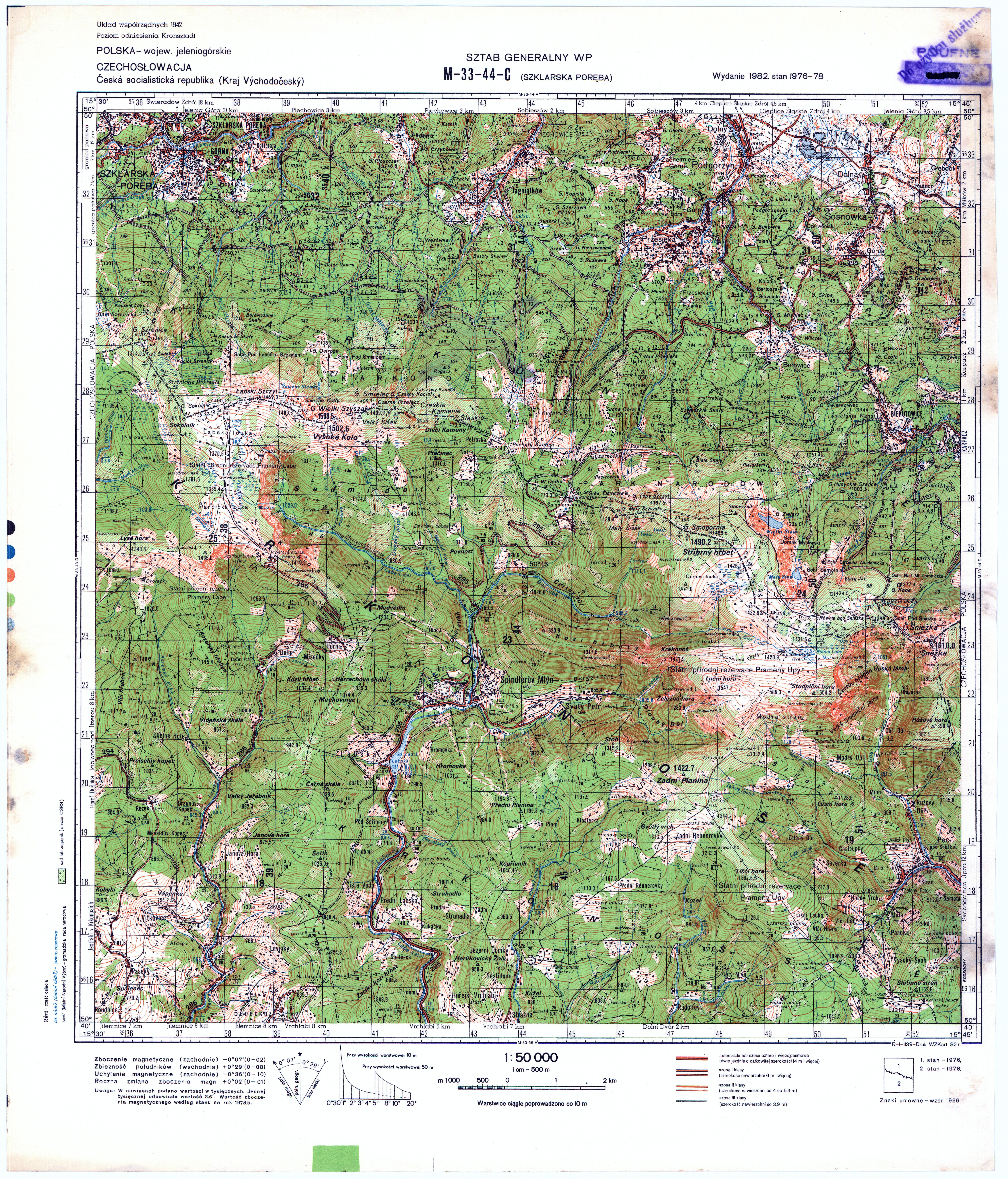 Mapy topograficzne LWP 1_50 000 - M-33-44-C_SZKLARSKA_POREBA_1982.jpg