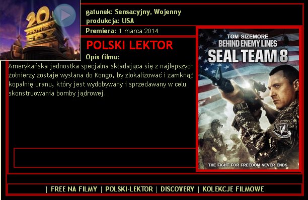 POLSKIE  z LEKTOREM - Za Linią Wroga 4 Seal Team Eight Behind Enemy Lin es 2014 PL.jpg