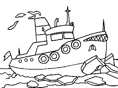 2. Kolorowanki Dla Dzieci - statek.gif