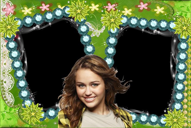 Hannah Montana - miley cyrus ramka z klejnotami1.png