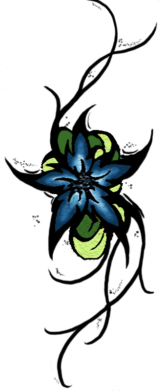 TATUAŻE - Tattoo___Blue_flower_by_Syphiell.jpg