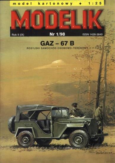 Modelik 1998-01 -  GAZ-67 B powojenny radziecki samochód osobowo-terenowy - 01.jpg