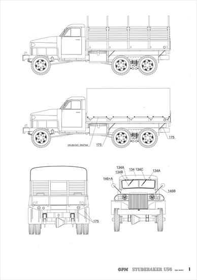 GPM 372 -  Studebaker US6 amerykański samochód ciężarowy z II wojny światowej 3 wersje - 03.jpg