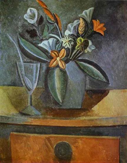 Pablo Picasso - picasso-Flowers in a Grey Jug and Wine-Glass.jpg